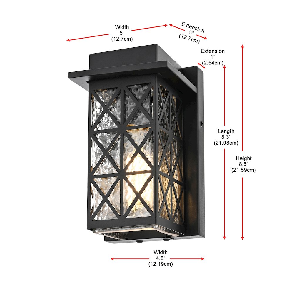 Wildey 7 inch Outdoor Pendant in Black. Picture 8