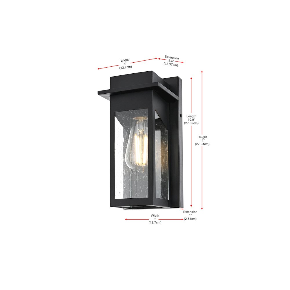 Dunton 7 inch Outdoor Pendant in Black. Picture 8