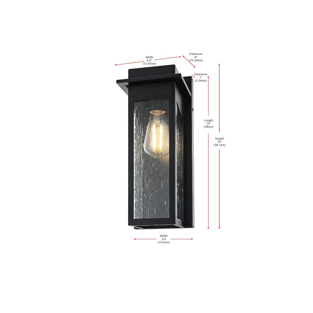 Dunton 7 inch Outdoor Pendant in Black. Picture 8