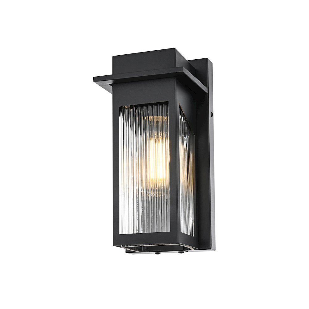 Fletcher 7 inch Outdoor Pendant in Black. Picture 3