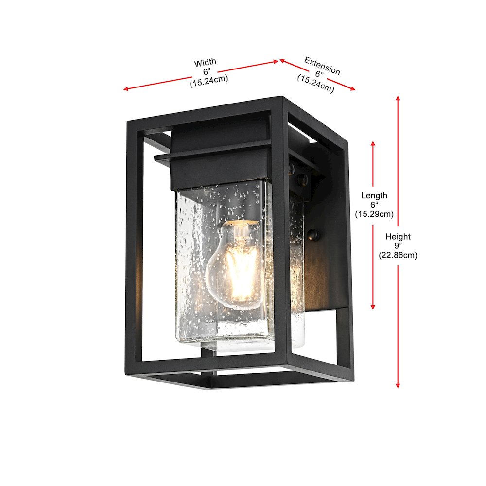 Morse 7 inch Outdoor Pendant in Black. Picture 8