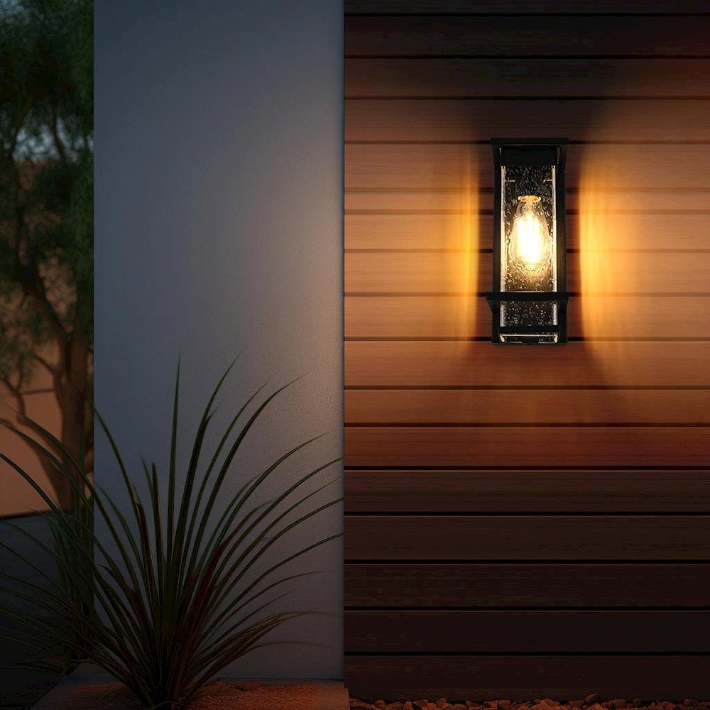 Harper 7 inch Outdoor Pendant in Black. Picture 2