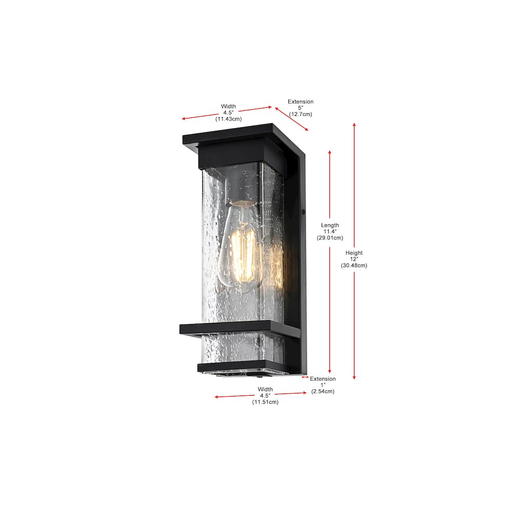Harper 7 inch Outdoor Pendant in Black. Picture 8