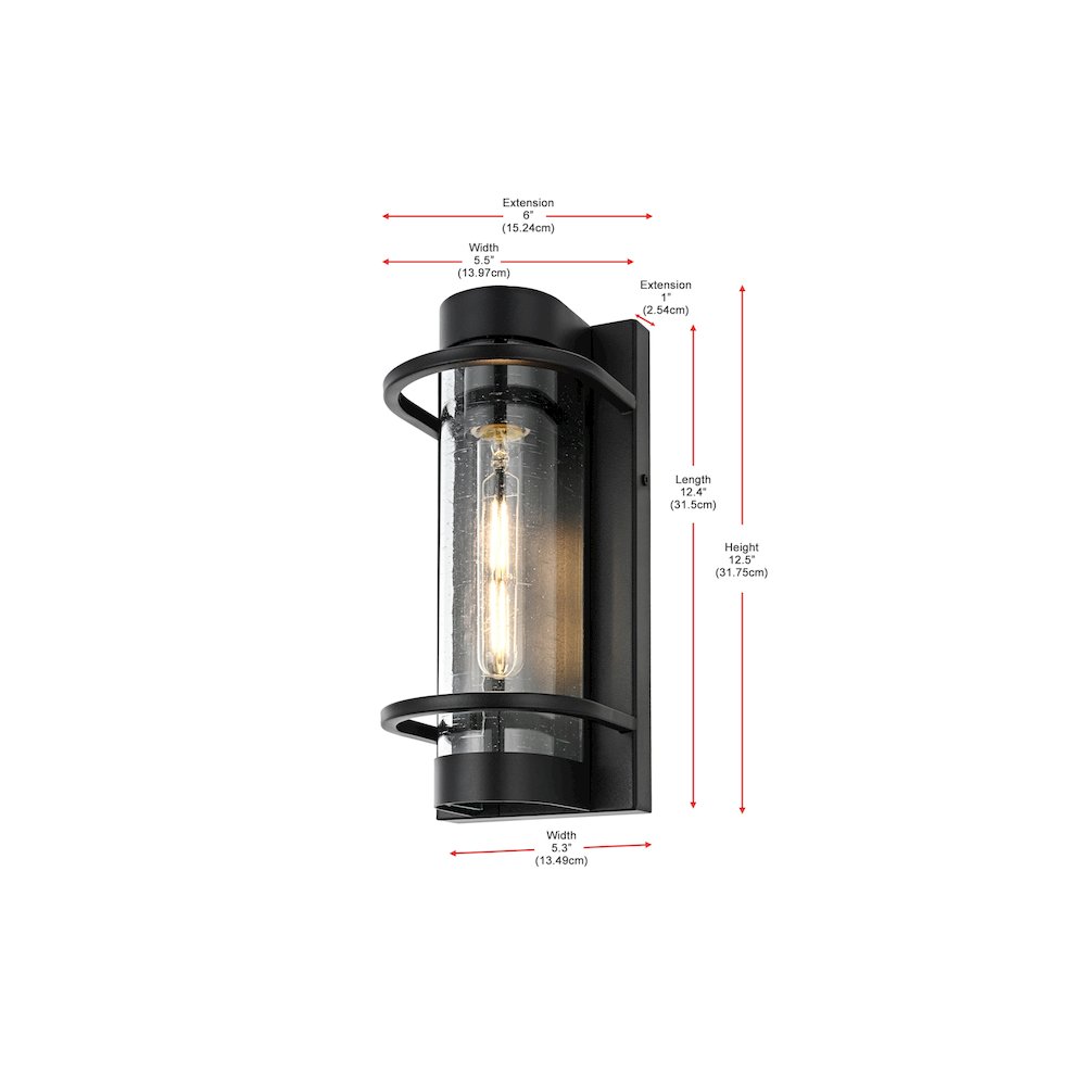 Parrish 7 inch Outdoor Pendant in Black. Picture 8