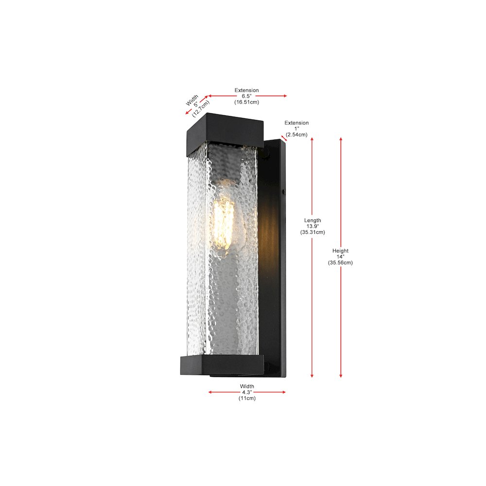 Swain 7 inch Outdoor Pendant in Black. Picture 8