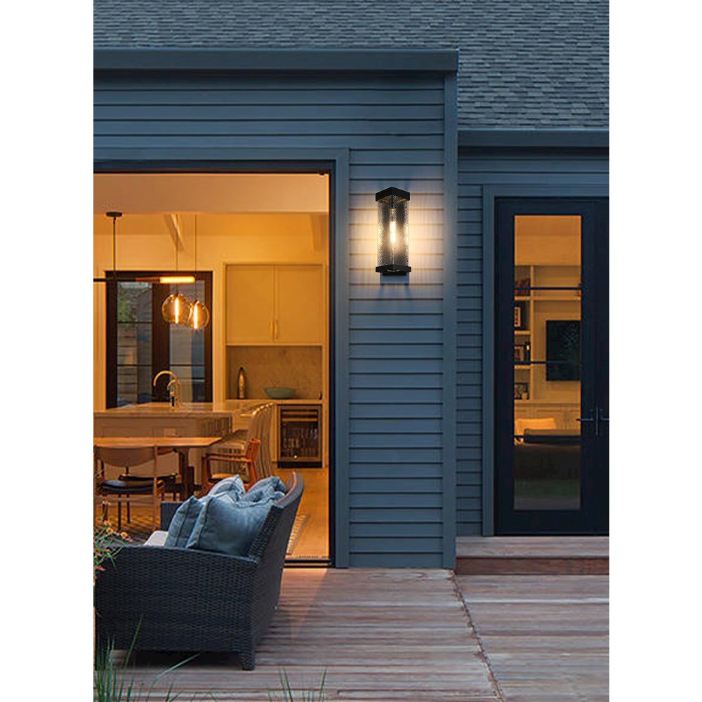 Swain 6.5 Inch Outdoor Wall Sconce In Black. Picture 2