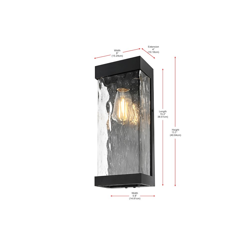 Thompson 7 inch Outdoor Pendant in Black. Picture 8