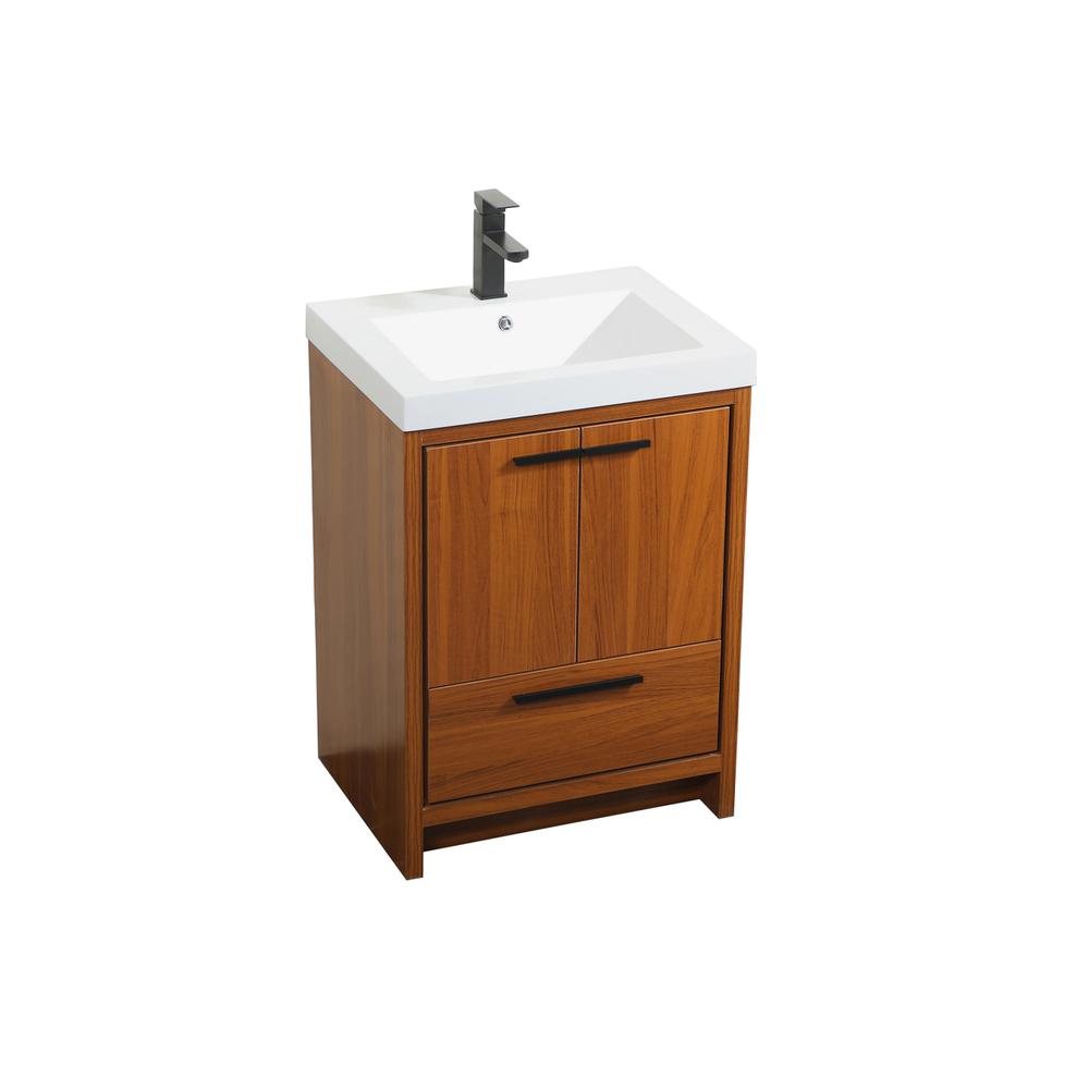 24 inch Single bathroom vanity in Teak. Picture 8