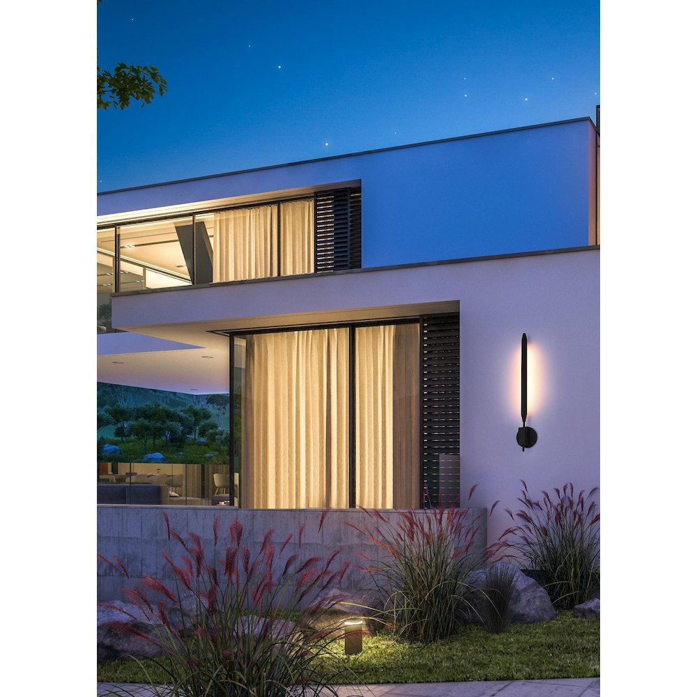 Odin 5 Inch Outdoor Wall Sconce In Black. Picture 2