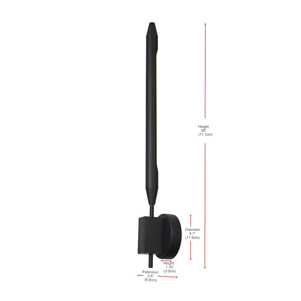Odin 5 Inch Outdoor Wall Sconce In Black. Picture 8