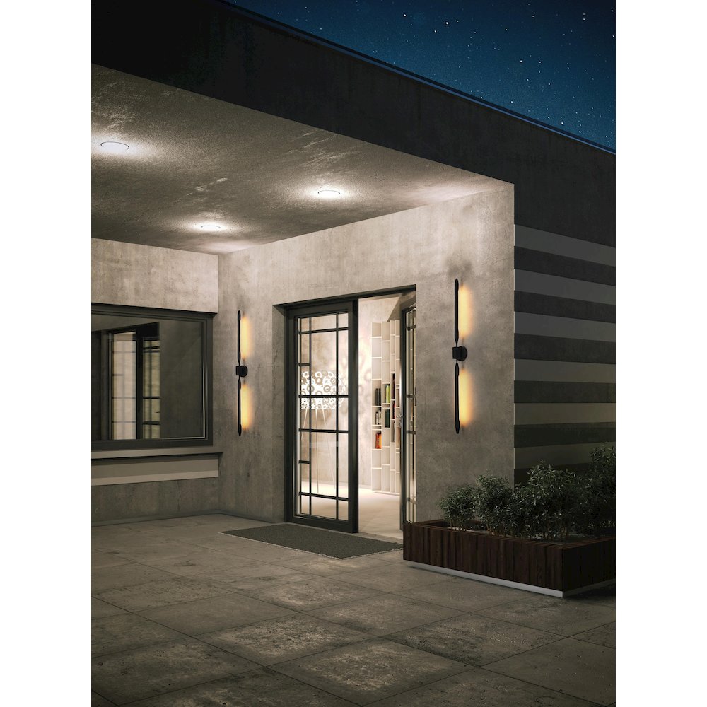 Odin 5 Inch Outdoor Wall Sconce In Black. Picture 2