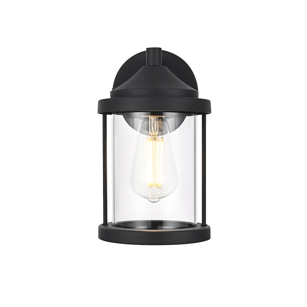 Roy 6 Inch Outdoor Wall Sconce In Black. Picture 1