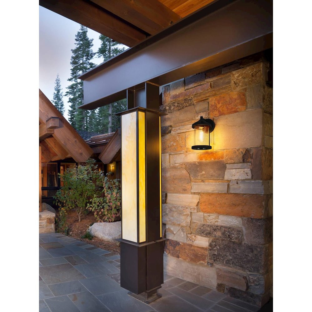 Roy 6 Inch Outdoor Wall Sconce In Black. Picture 2