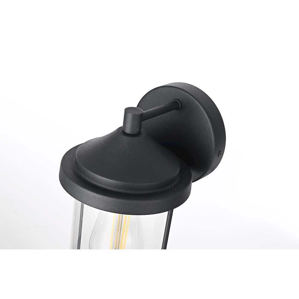 Roy 6 Inch Outdoor Wall Sconce In Black. Picture 4