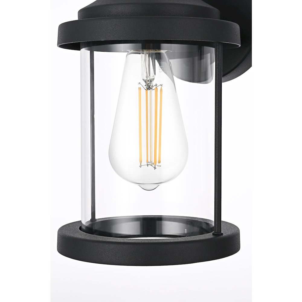 Roy 6 Inch Outdoor Wall Sconce In Black. Picture 5