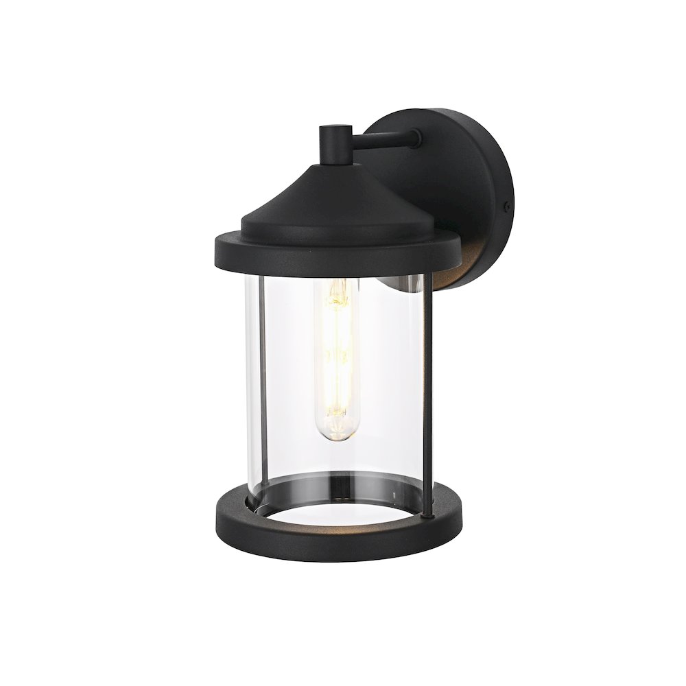 Roy 6 Inch Outdoor Wall Sconce In Black. Picture 7