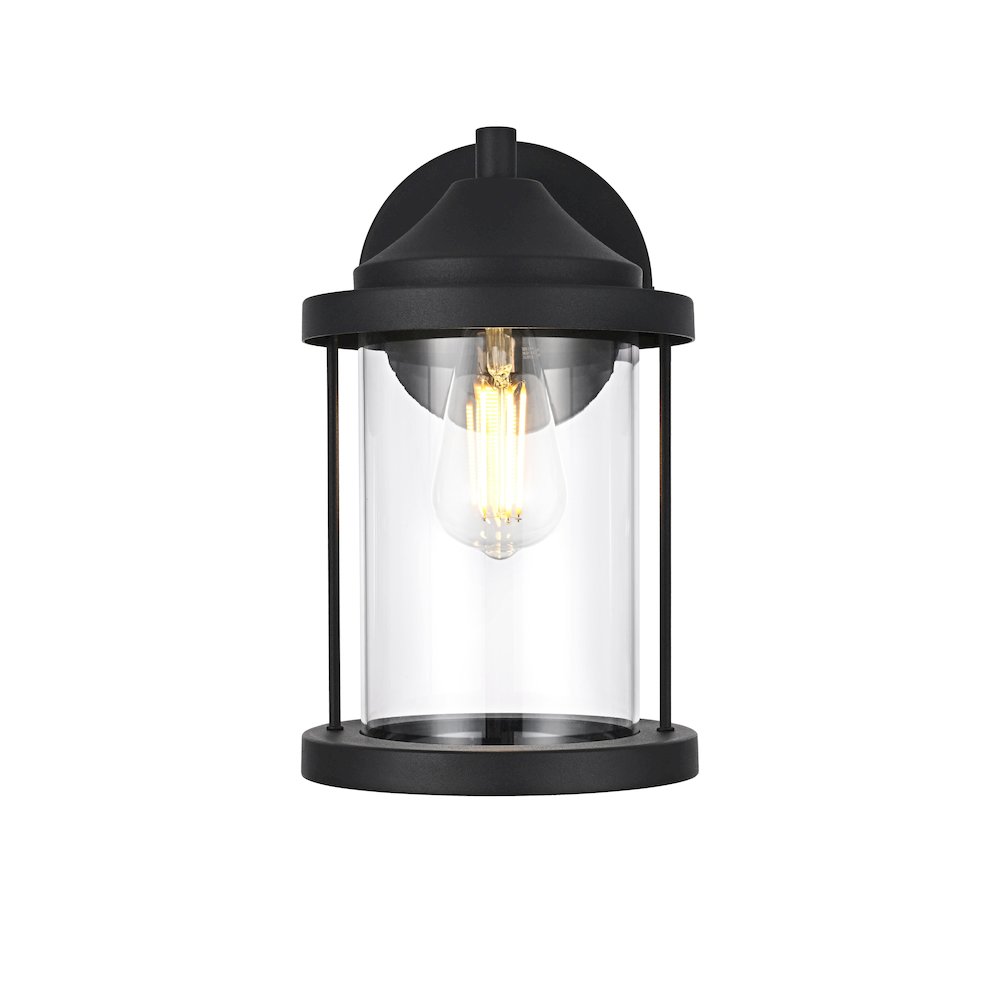 Roy 7 Inch Outdoor Wall Sconce In Black. Picture 1