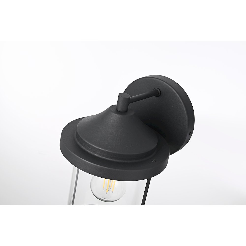 Roy 7 Inch Outdoor Wall Sconce In Black. Picture 4