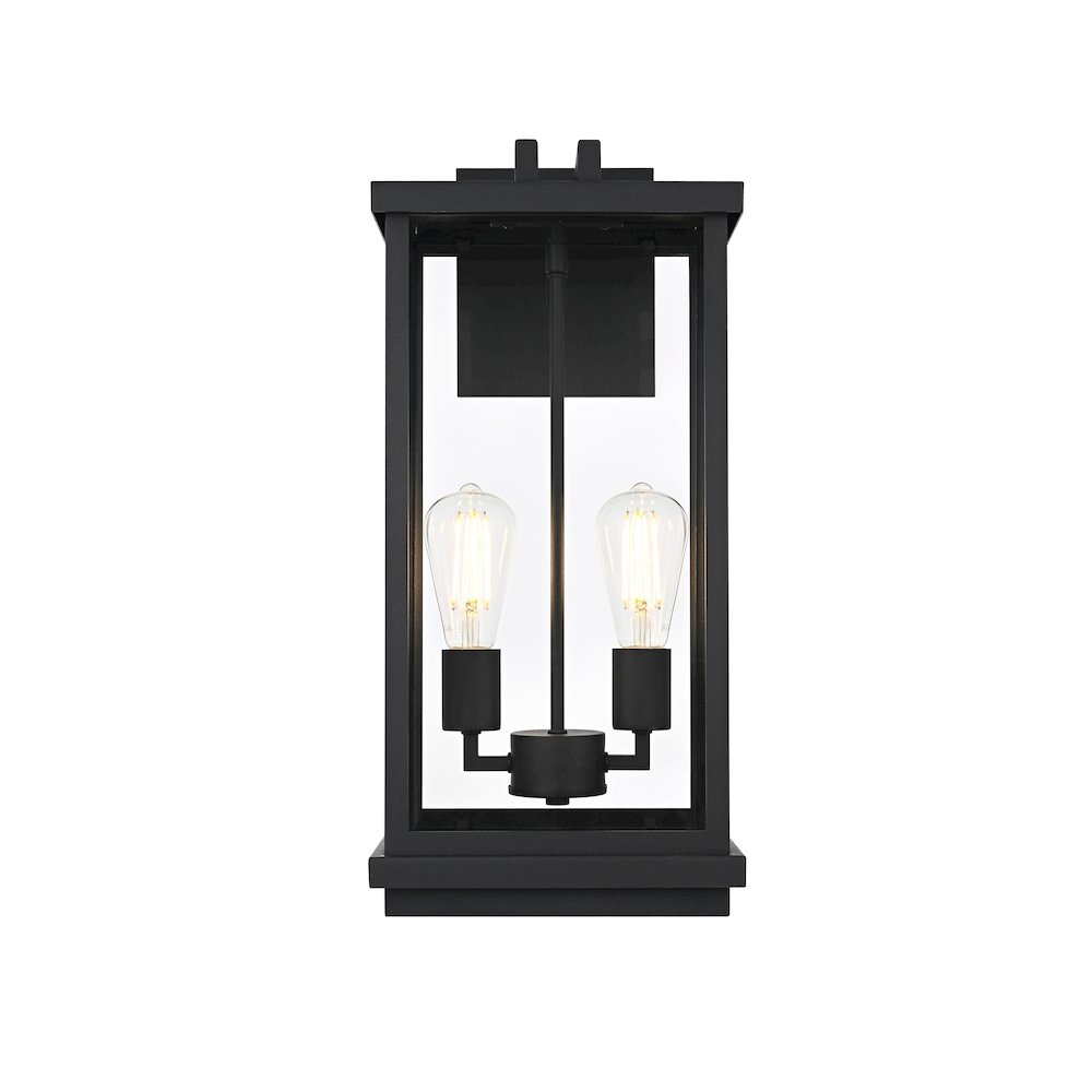 Theodore 9 Inch Outdoor Wall Sconce In Black. Picture 1