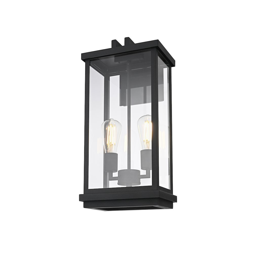 Theodore 9 Inch Outdoor Wall Sconce In Black. Picture 3