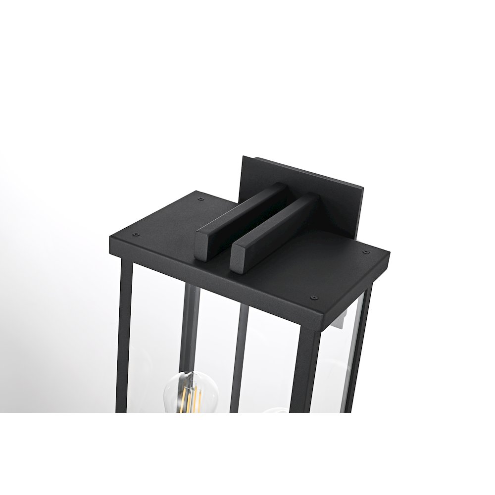 Theodore 9 Inch Outdoor Wall Sconce In Black. Picture 4