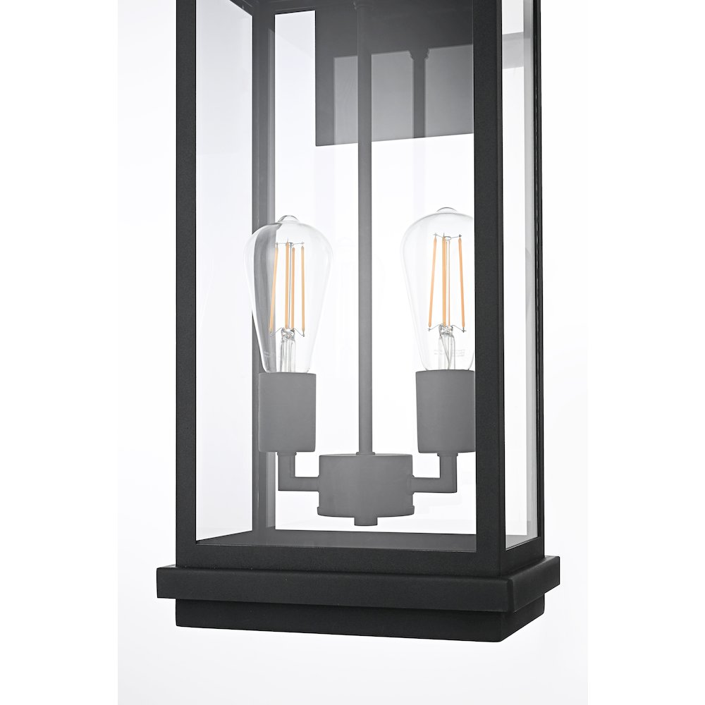 Theodore 9 Inch Outdoor Wall Sconce In Black. Picture 5