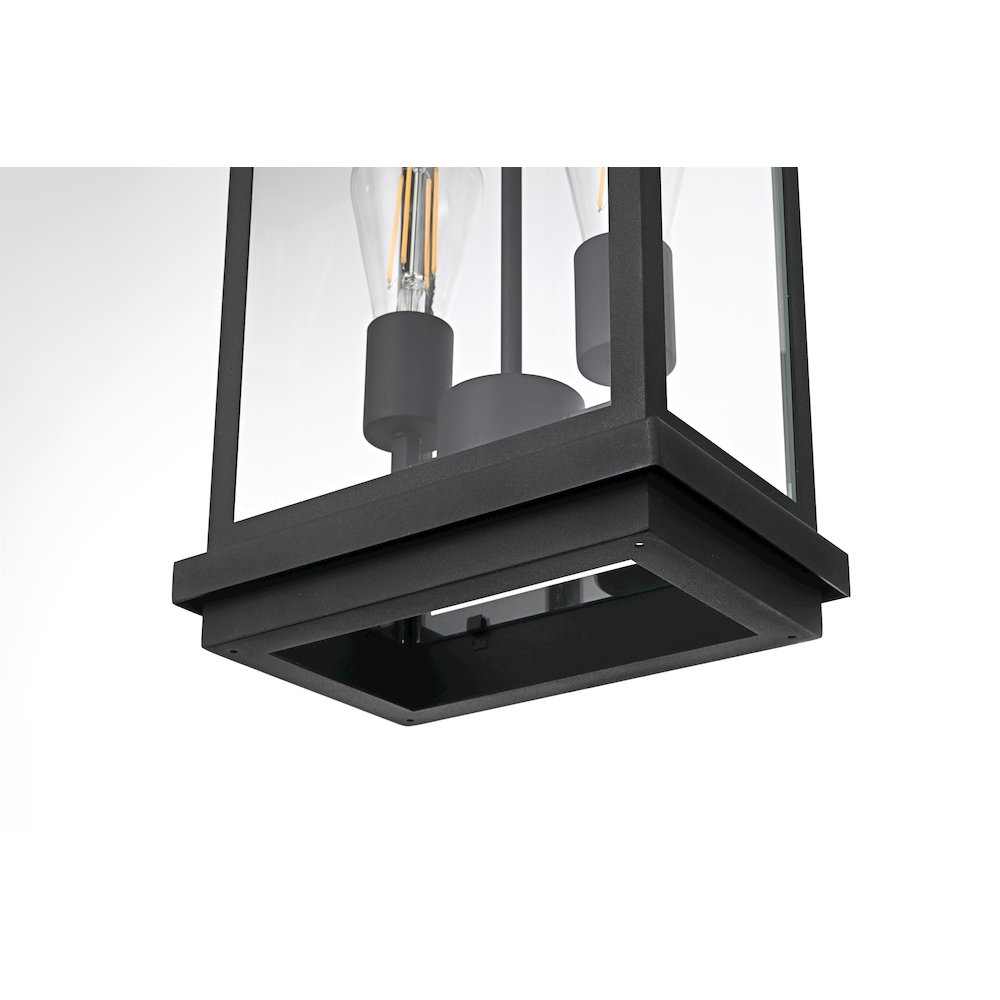 Theodore 9 Inch Outdoor Wall Sconce In Black. Picture 6