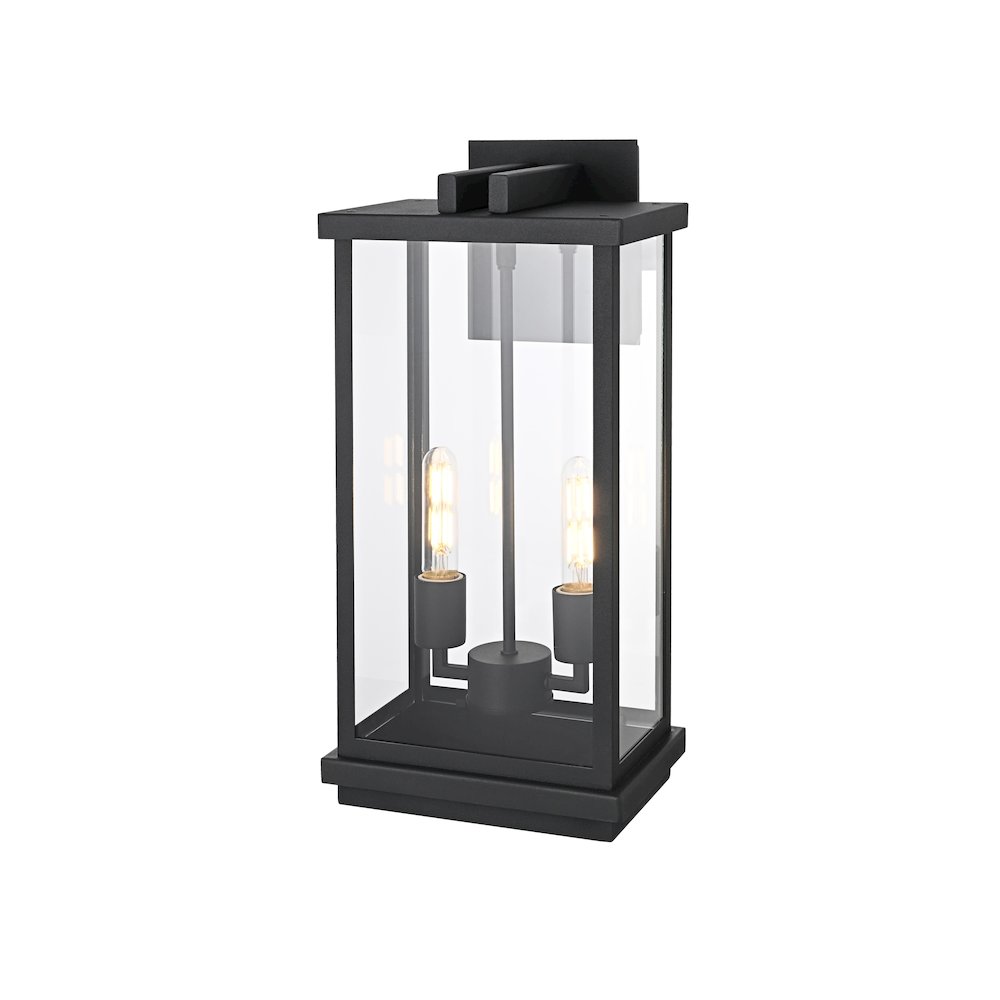 Theodore 9 Inch Outdoor Wall Sconce In Black. Picture 7