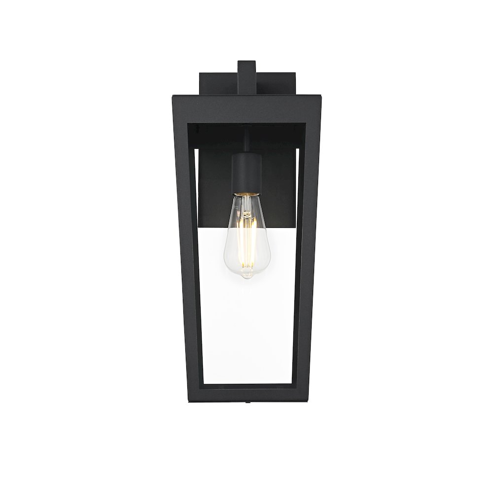 William 8 Inch Outdoor Wall Sconce In Black. Picture 1