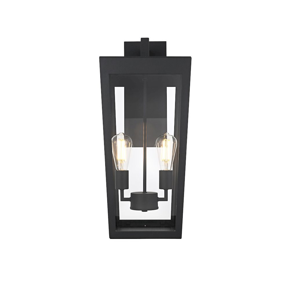 William 10 Inch Outdoor Wall Sconce In Black. Picture 1