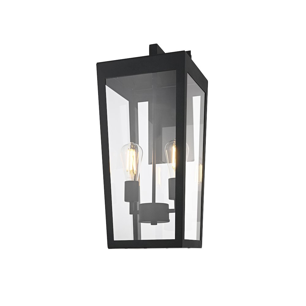 William 10 Inch Outdoor Wall Sconce In Black. Picture 3