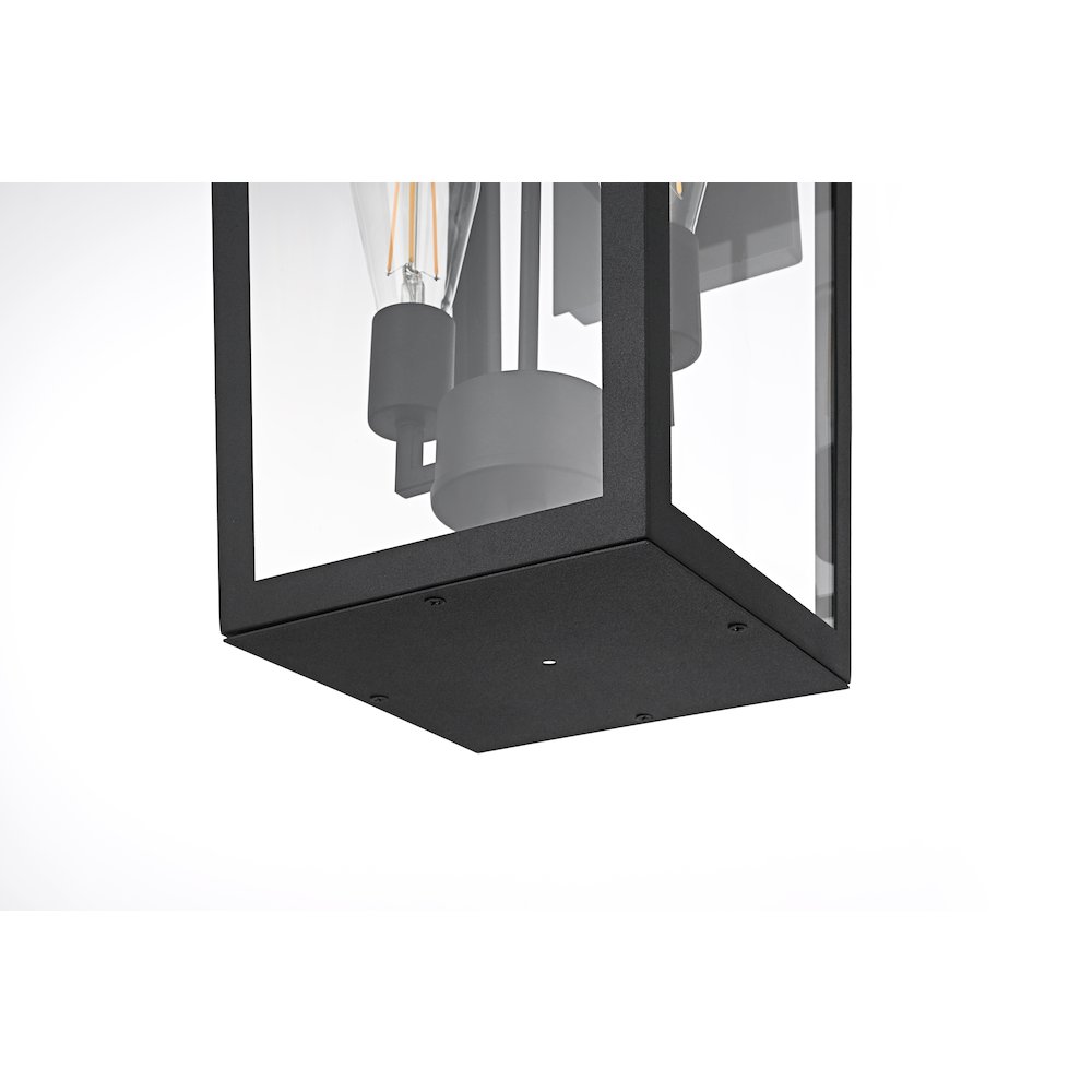 William 10 Inch Outdoor Wall Sconce In Black. Picture 5