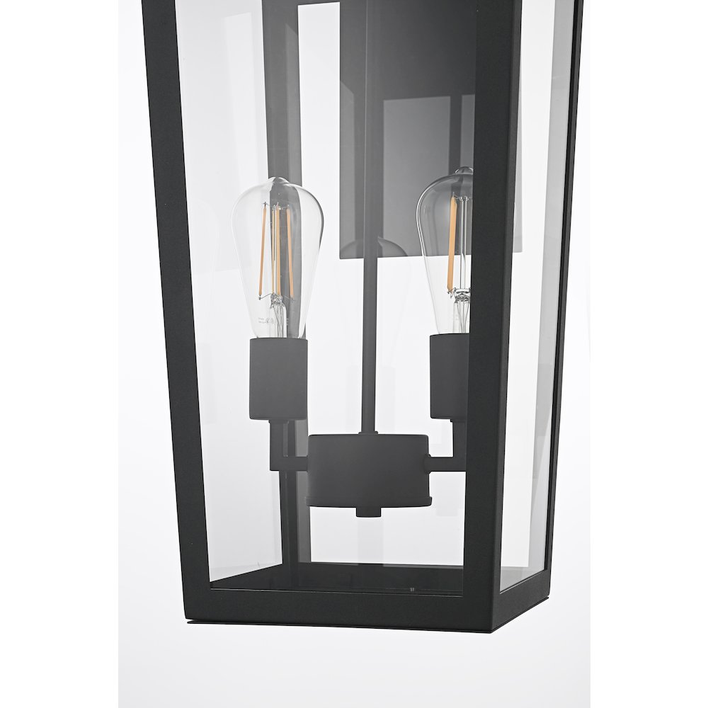 William 10 Inch Outdoor Wall Sconce In Black. Picture 6
