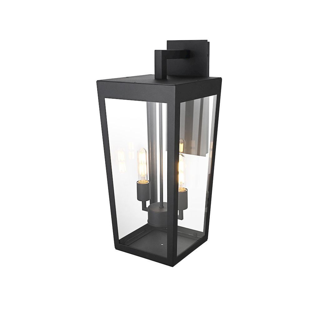 William 10 Inch Outdoor Wall Sconce In Black. Picture 7