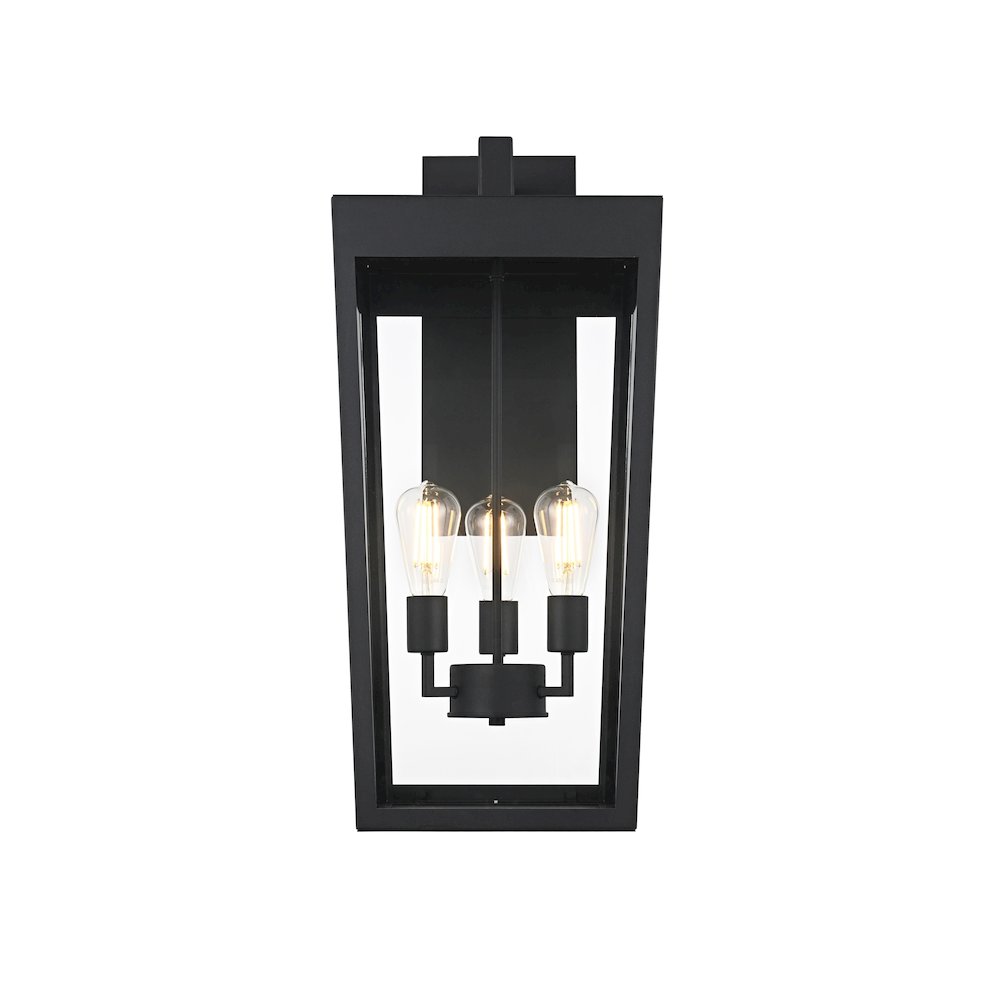 William 12 Inch Outdoor Wall Sconce In Black. Picture 1