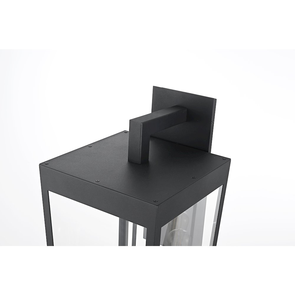William 12 Inch Outdoor Wall Sconce In Black. Picture 4