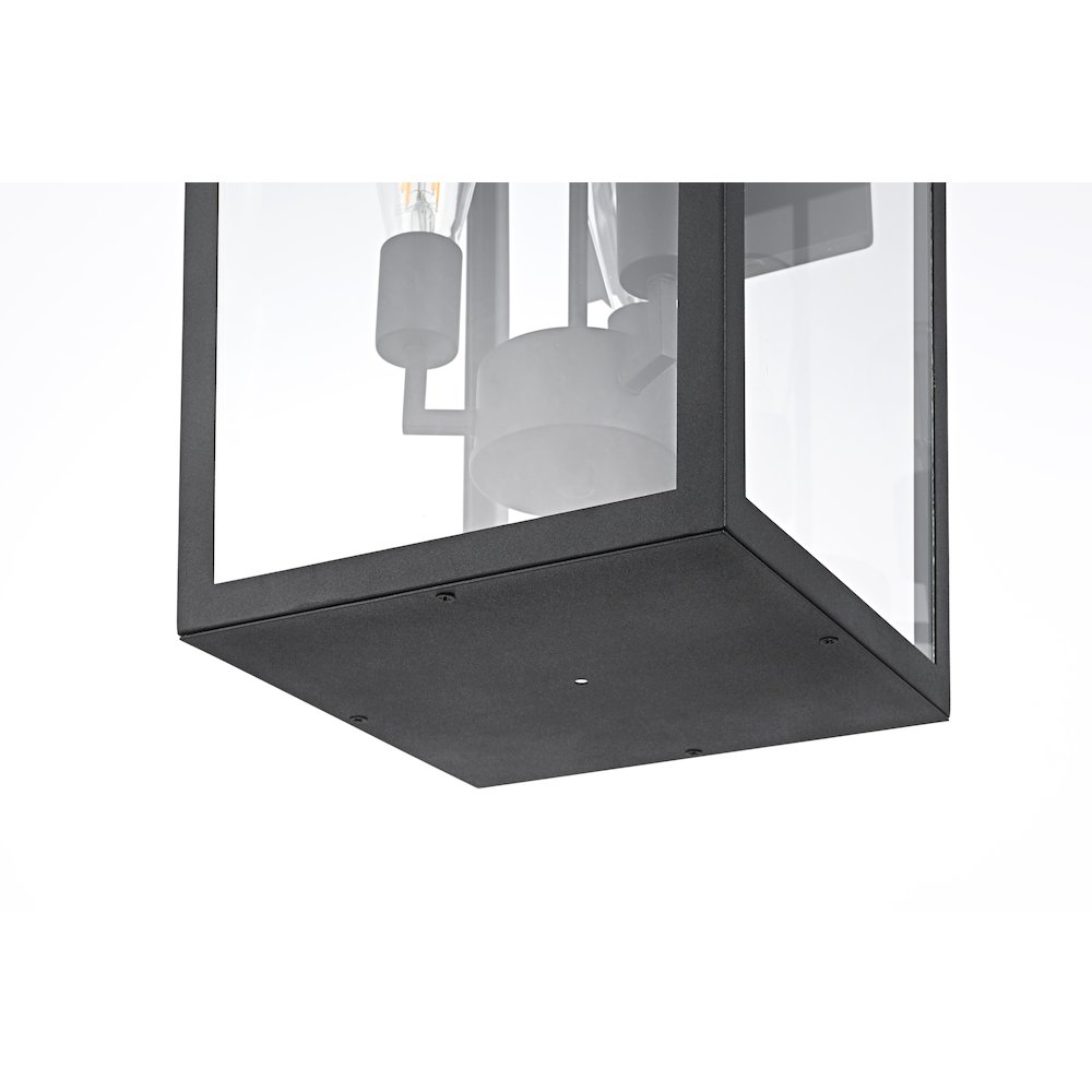 William 12 Inch Outdoor Wall Sconce In Black. Picture 5