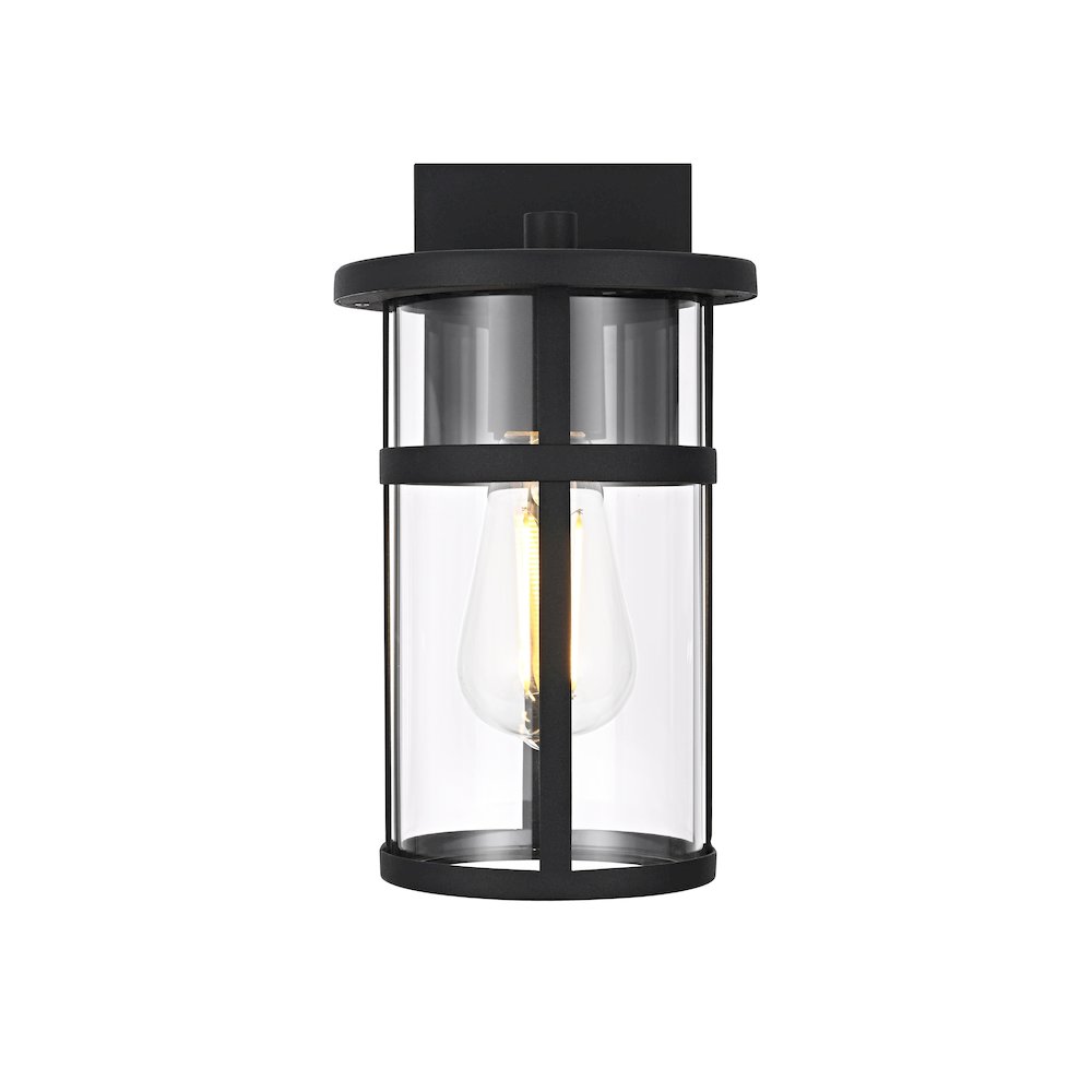 Henrik 6 Inch Outdoor Wall Sconce In Black. Picture 1