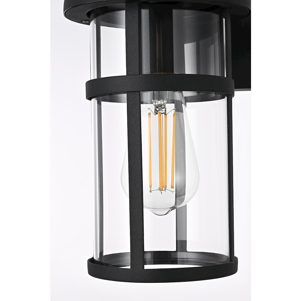 Henrik 6 Inch Outdoor Wall Sconce In Black. Picture 5