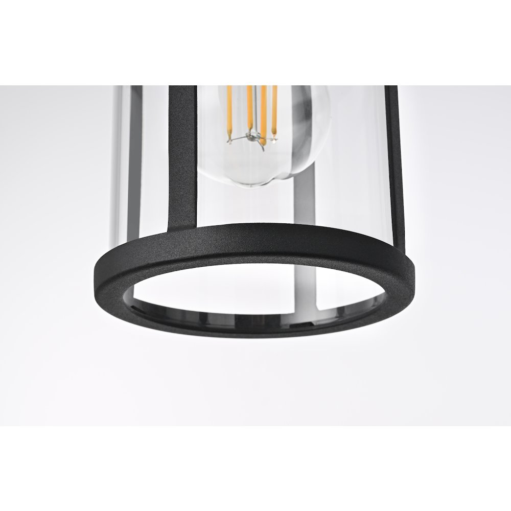 Henrik 6 Inch Outdoor Wall Sconce In Black. Picture 6