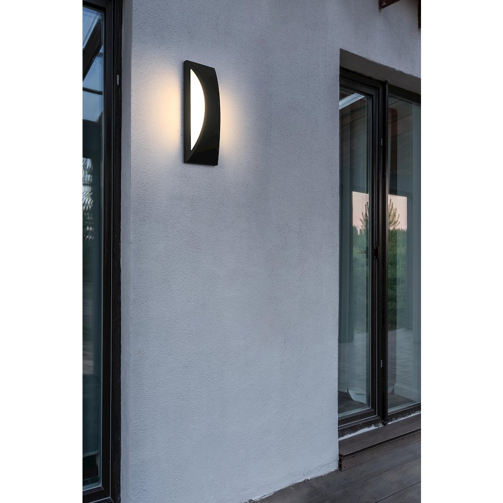 Zayn 5 Inch Outdoor Wall Sconce In Black. Picture 2