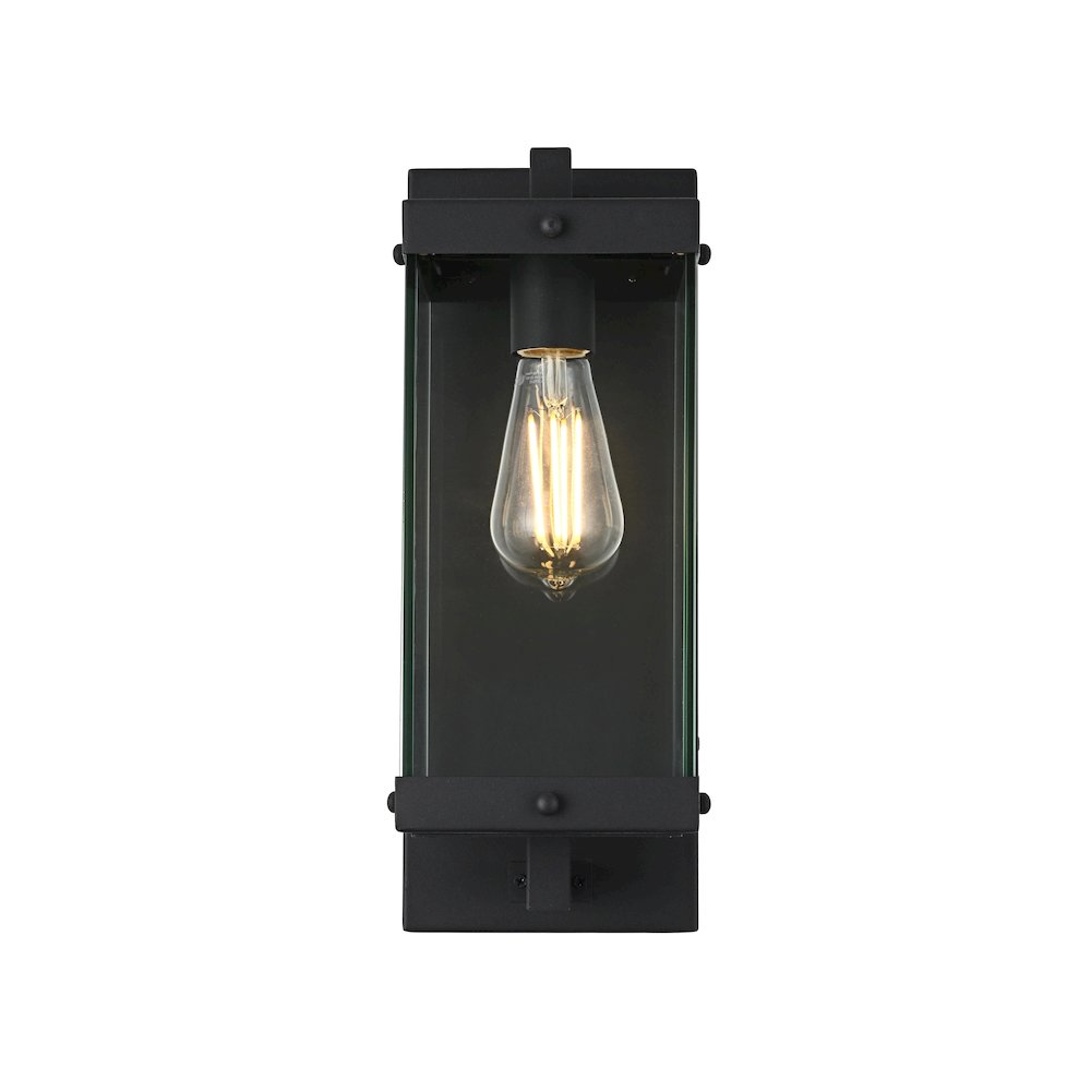 Julien 6 Inch Outdoor Wall Sconce In Black. Picture 1