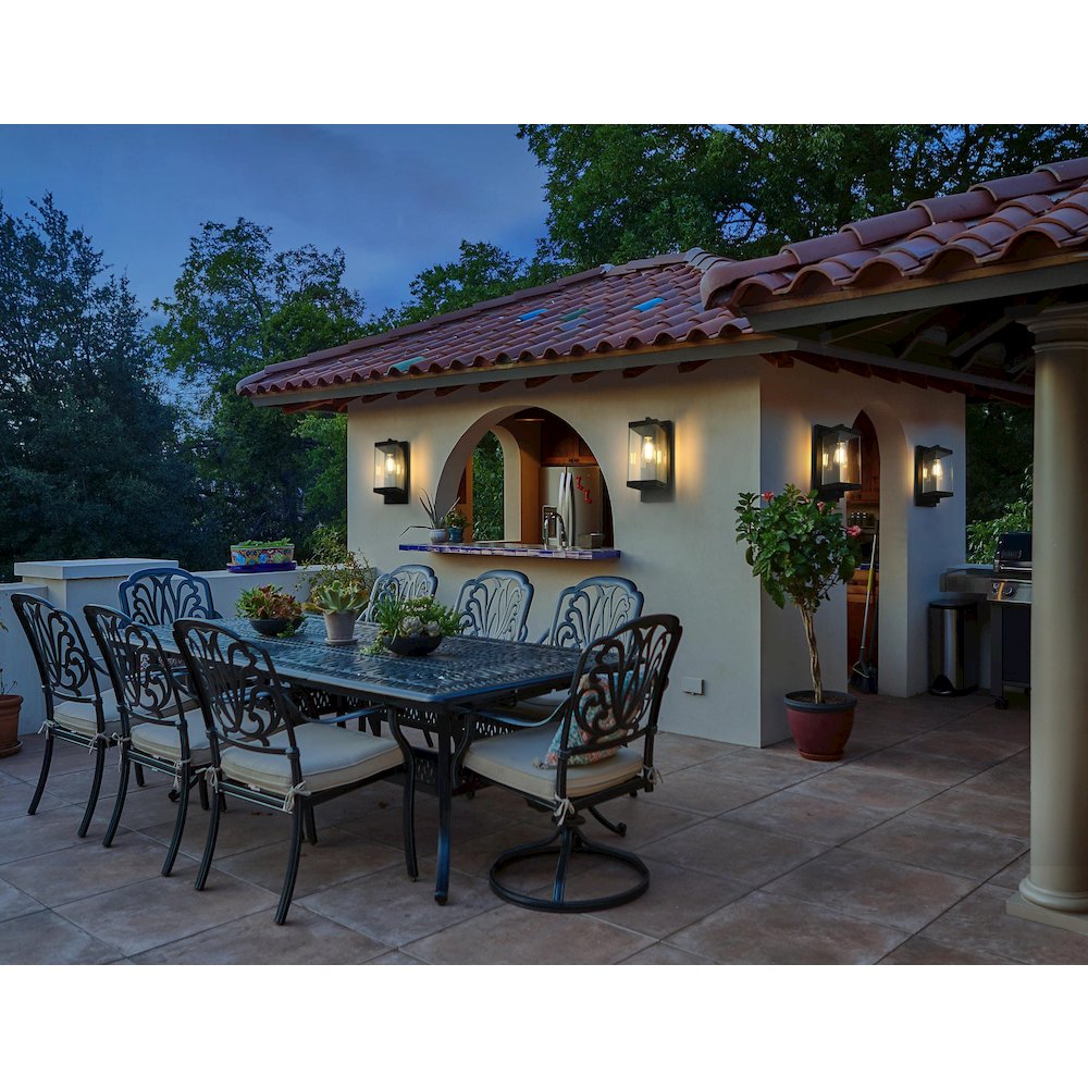 Julien 6 Inch Outdoor Wall Sconce In Black. Picture 2