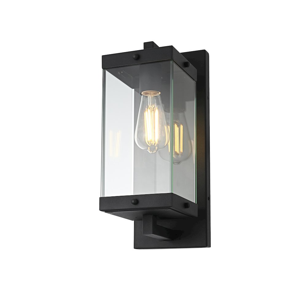 Julien 6 Inch Outdoor Wall Sconce In Black. Picture 3