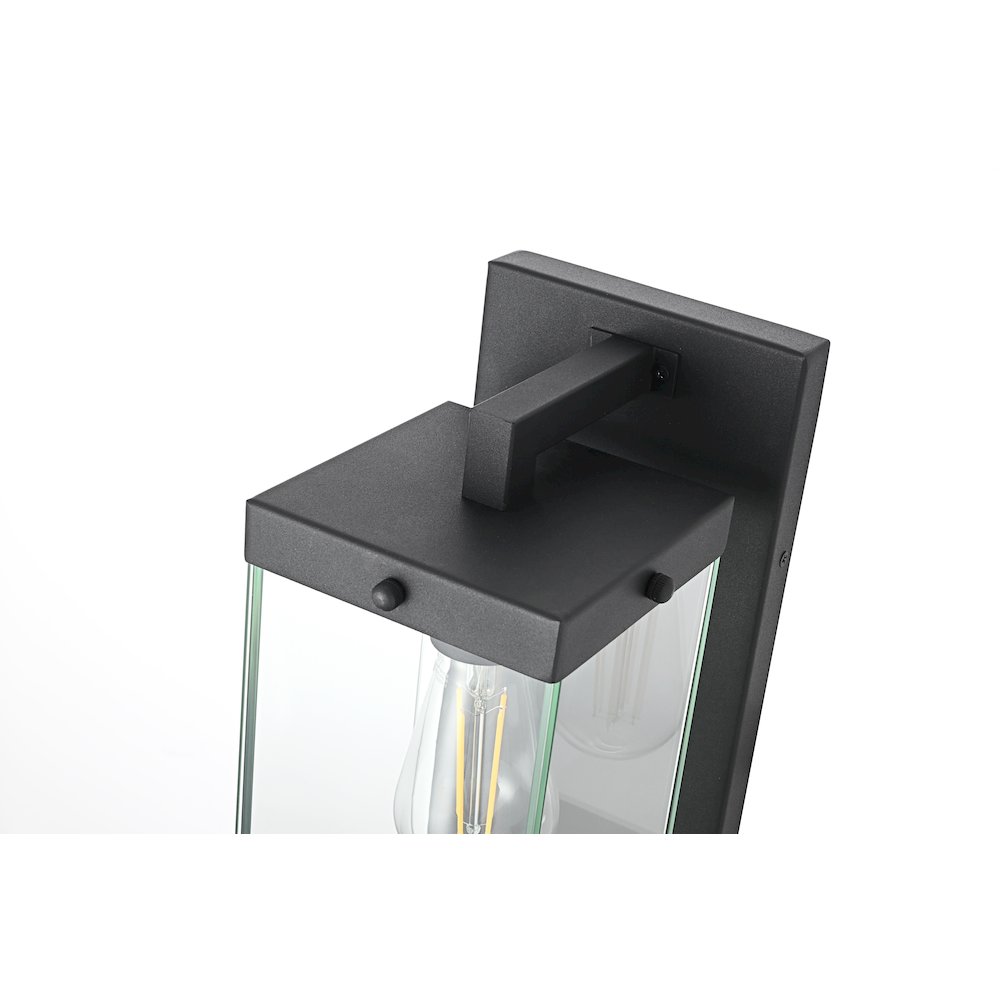 Julien 6 Inch Outdoor Wall Sconce In Black. Picture 4