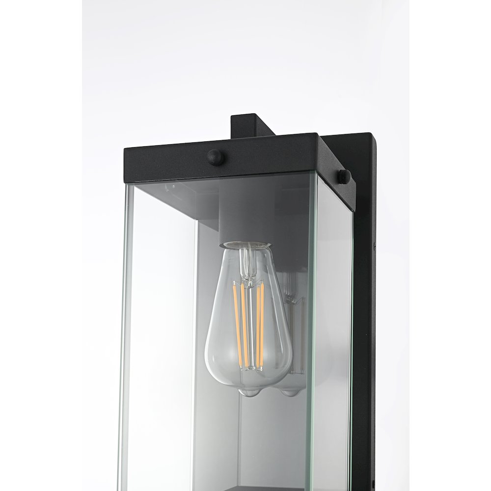 Julien 6 Inch Outdoor Wall Sconce In Black. Picture 5