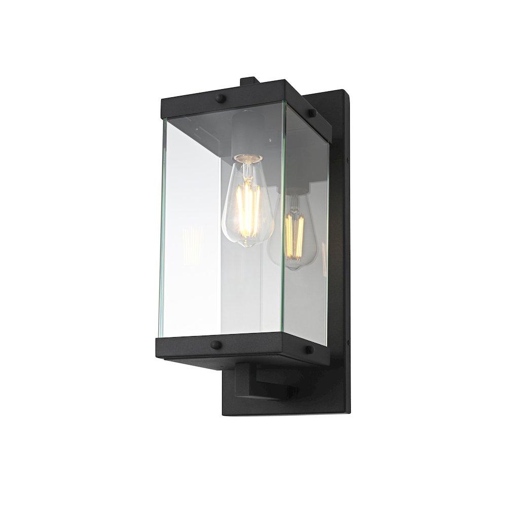Julien 7 Inch Outdoor Wall Sconce In Black. Picture 3