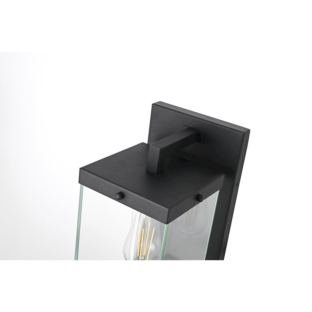 Julien 7 Inch Outdoor Wall Sconce In Black. Picture 4