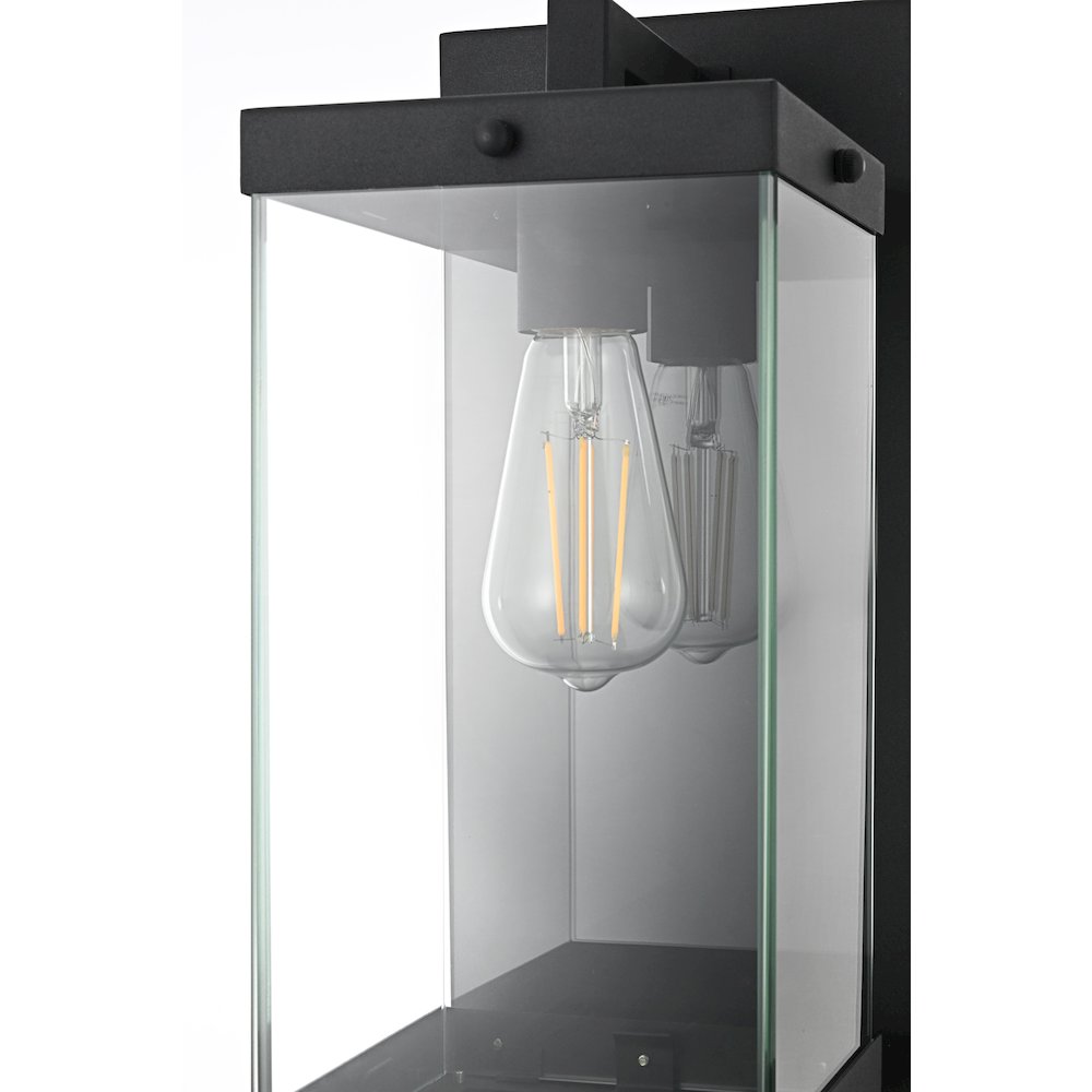 Julien 7 Inch Outdoor Wall Sconce In Black. Picture 5