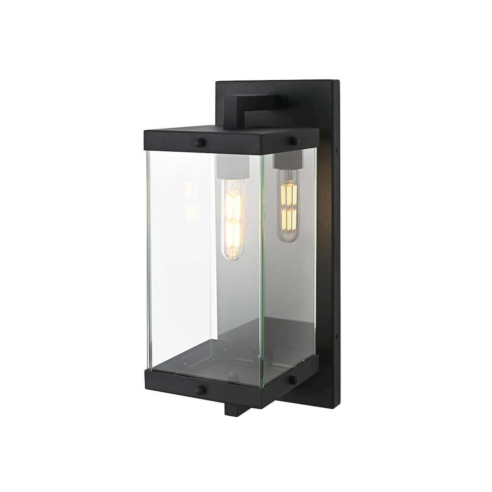 Julien 7 Inch Outdoor Wall Sconce In Black. Picture 7
